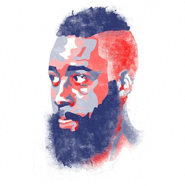 张张都能做头像！哈登漫画头像帅到没朋友！