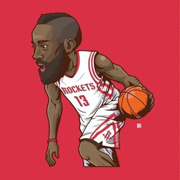 张张都能做头像！哈登漫画头像帅到没朋友！