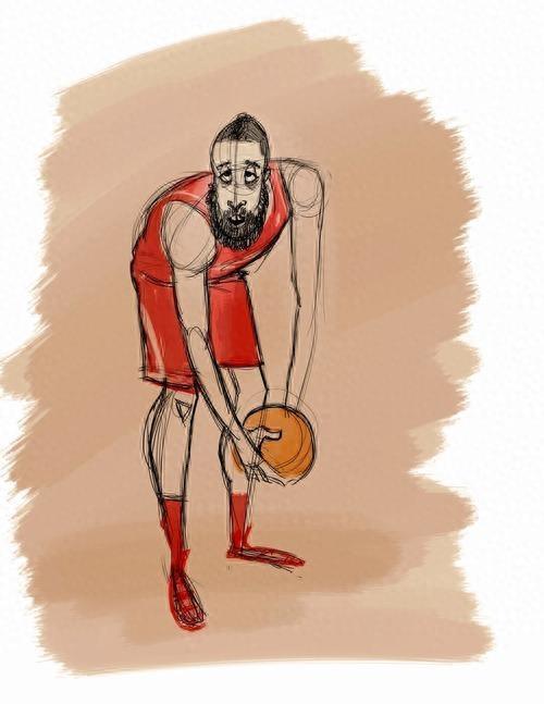 张张都能做头像！哈登漫画头像帅到没朋友！