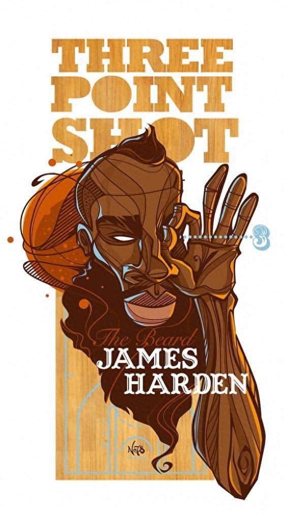 张张都能做头像！哈登漫画头像帅到没朋友！