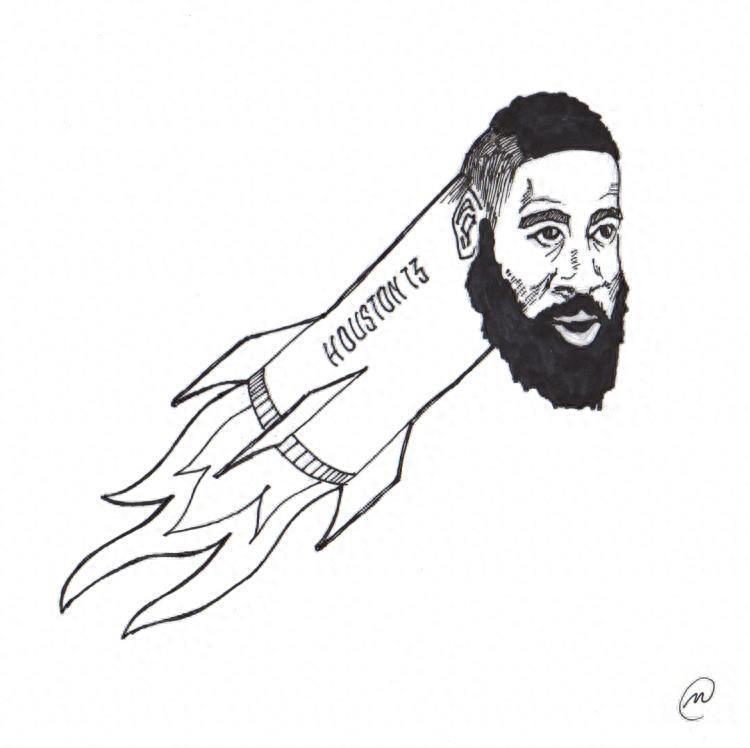 张张都能做头像！哈登漫画头像帅到没朋友！