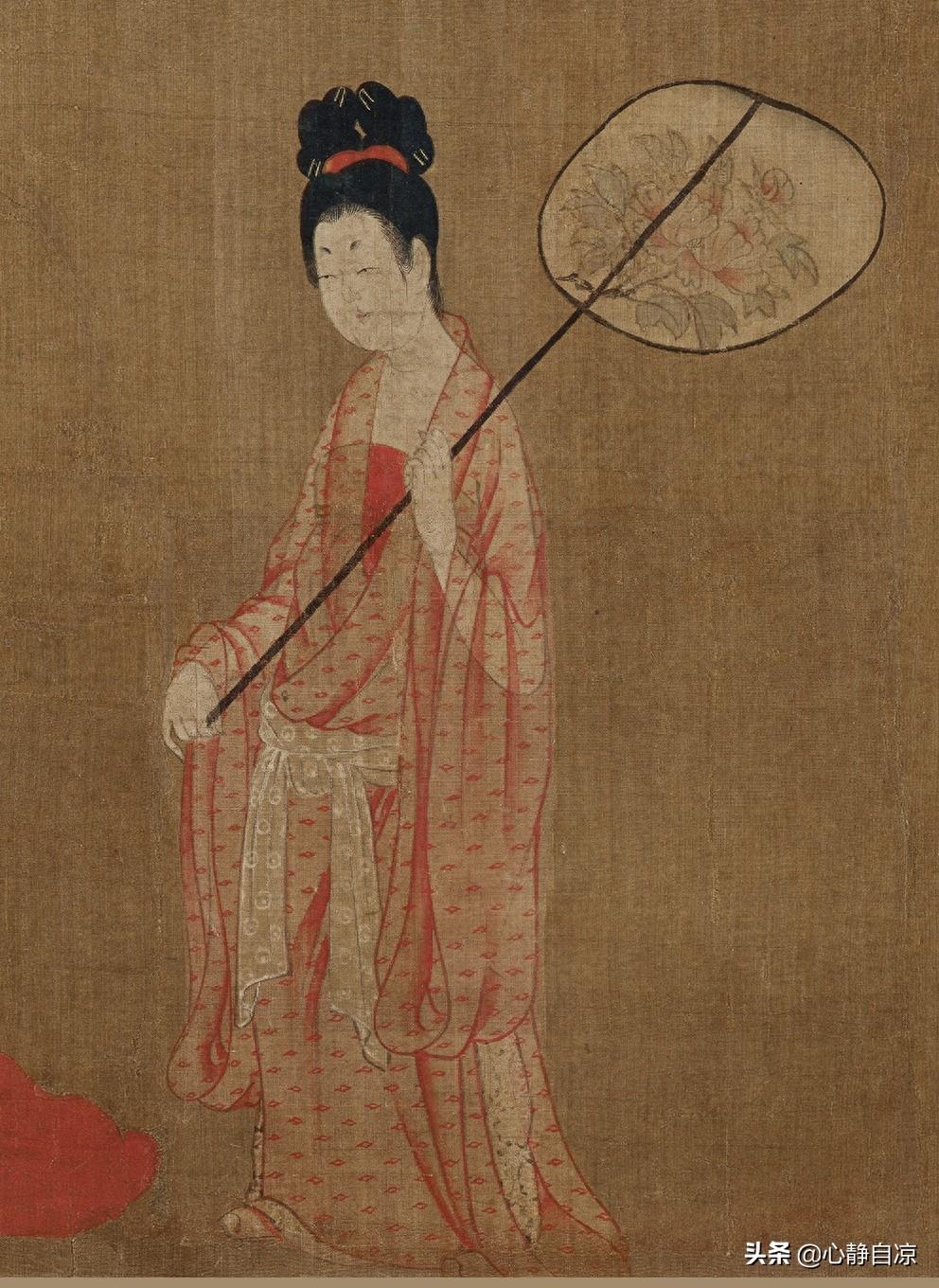 传世名画欣赏《簪花仕女图》